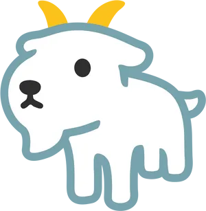 Cartoon Goat Graphic PNG Image