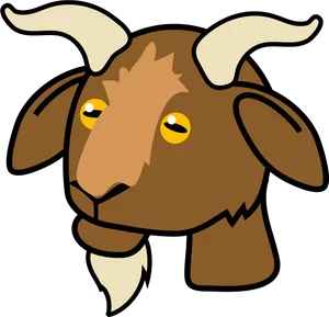 Cartoon Goat Graphic PNG Image