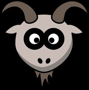Cartoon Goat Head Graphic PNG image with transparent background