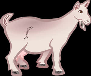 Cartoon Goat Illustration PNG image with transparent background