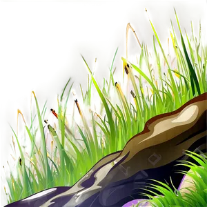 Cartoon Grass B PNG Image