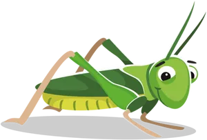 Cartoon Grasshopper Smiling PNG Image