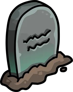 Cartoon Gravestone Illustration PNG Image