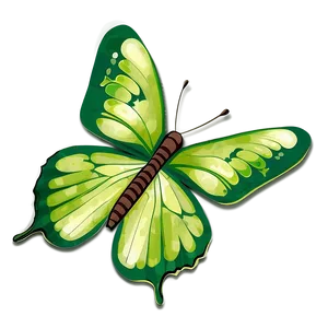 Cartoon Green Butterfly Png 06202024 PNG Image