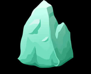Cartoon Green Crystal Rock PNG image with transparent background