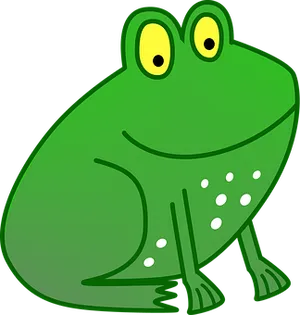 Cartoon Green Frog Illustration PNG Image