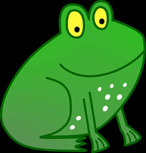 Cartoon Green Frog Illustration PNG image with transparent background