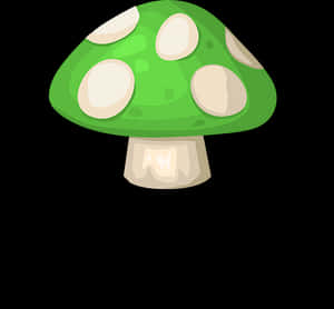 Cartoon Green Mushroom PNG image with transparent background