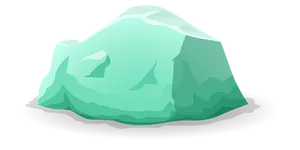 Cartoon Green Rock Vector PNG Image