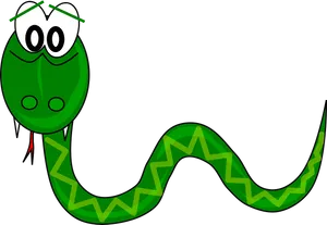 Cartoon Green Snake PNG Image