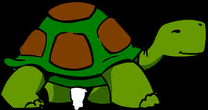 Cartoon Green Turtle Illustration PNG image with transparent background