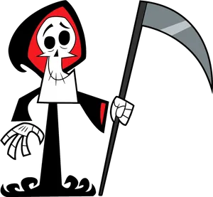 Cartoon Grim Reaper Character PNG Image