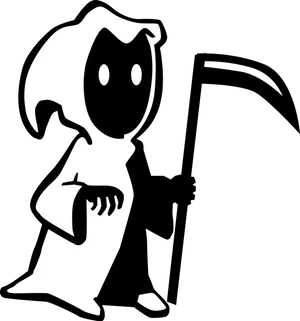 Cartoon Grim Reaper Vector PNG Image