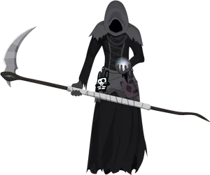 Cartoon_ Grim_ Reaper_with_ Scythe PNG Image