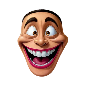 Cartoon Grin Expression Png Bxw PNG Image