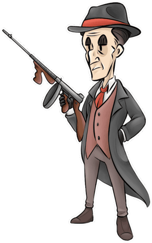 Cartoon Gun Clipart - Transparent Gangster, HD Png Download PNG image with transparent background
