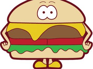 Cartoon Hamburger Character.png PNG image with transparent background