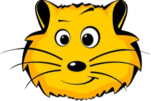 Cartoon Hamster Face PNG Image