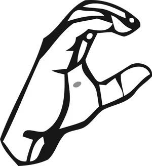 Cartoon Hand Gesture C PNG Image