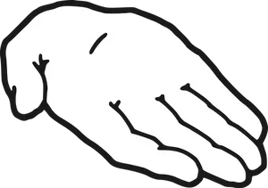 Cartoon_ Hand_ Silhouette_ Vector PNG Image