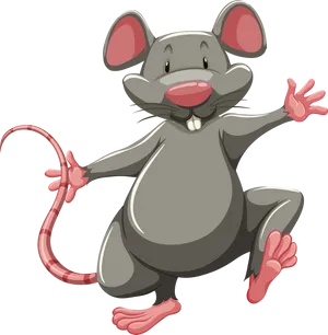 Cartoon Happy Rat PNG Image