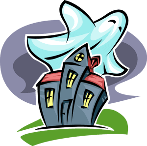 Vector Illustration Of Halloween Haunted House And - Haunted House Clipart, HD Png Download PNG image with transparent background