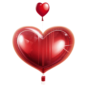 Cartoon Heart Balloon PNG 06212024 PNG