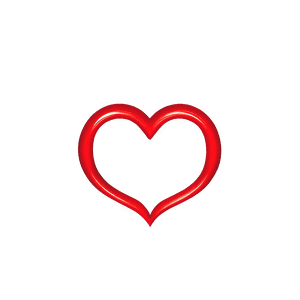 Cartoon Heart Outline PNG 66 PNG