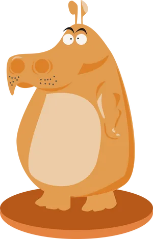 Cartoon Hippo Standing.png PNG Image