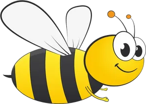 Cartoon Honey Bee Illustration PNG Image