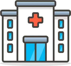 Cartoon Hospital Building Icon PNG Image