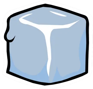 Cartoon Ice Cube Graphic PNG Image