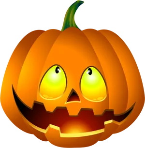 Cartoon Jack O Lantern Expression PNG Image