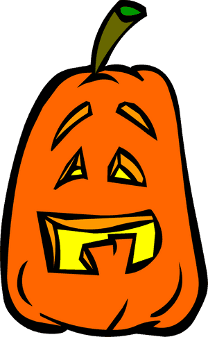 Cartoon Jack O Lantern Graphic PNG image with transparent background