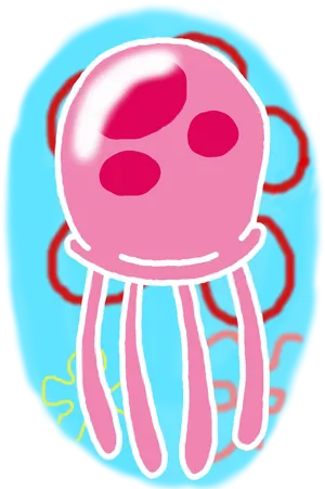 Cartoon Jellyfish Illustration PNG Image