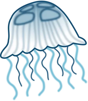 Cartoon Jellyfish Illustration PNG Image