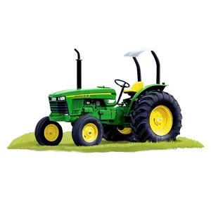 Cartoon John Deere Tractor Image Png Frj PNG Image