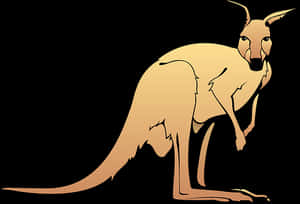 Cartoon Kangaroo Vector PNG image with transparent background