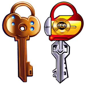 Cartoon Keys PNG ccb PNG image with transparent background