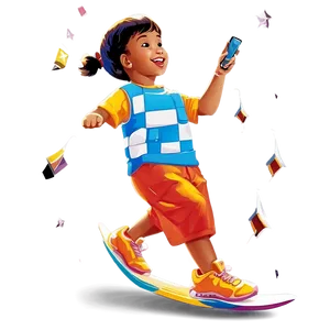 Cartoon Kid Playing Png Tup PNG Image