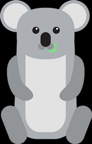 Cartoon Koalawith Pacifier PNG image with transparent background