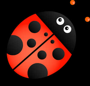 Cartoon Ladybug Graphic PNG image with transparent background