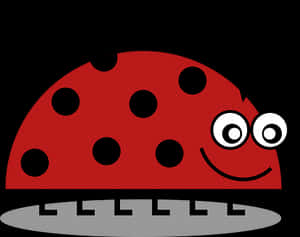 Cartoon Ladybug Smiling PNG image with transparent background