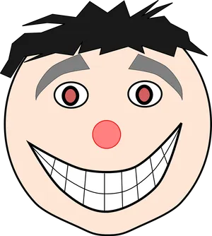 Cartoon Laughing Face Graphic PNG Image