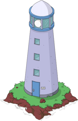 Lighthouse Clipart Water Scene - Simpsons Springfield Lighthouse PNG image with transparent background