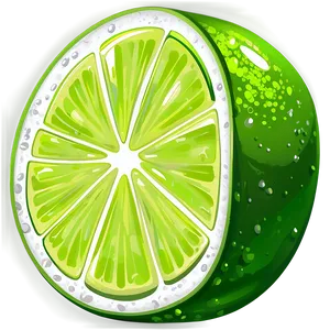 Cartoon Lime Slice Png Joi PNG Image