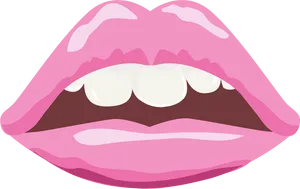 Cartoon Lips Graphic PNG Image