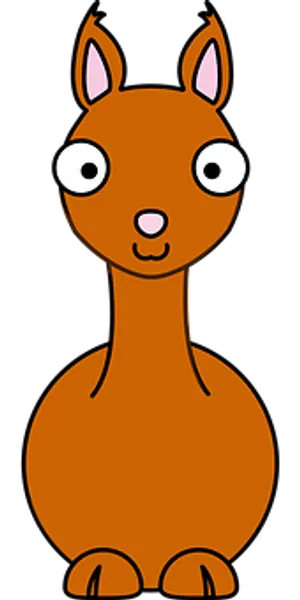 Cartoon Llama Portrait PNG Image