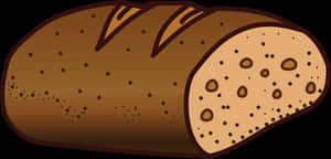 Cartoon Loafof Bread PNG with transparent background