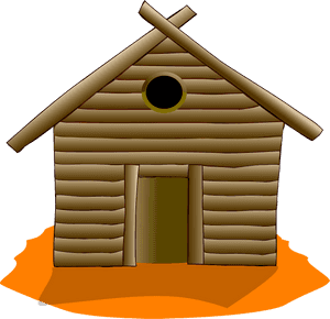 Cartoon Log Cabin Illustration.png PNG with transparent background